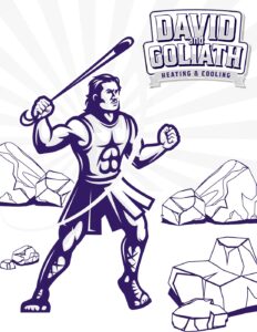 david and goliath coloring page