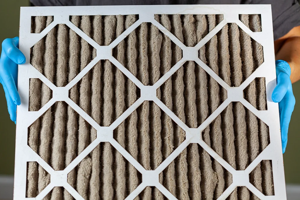 AC Air Filter Clogged Restricting Airflow in Crowders, NC